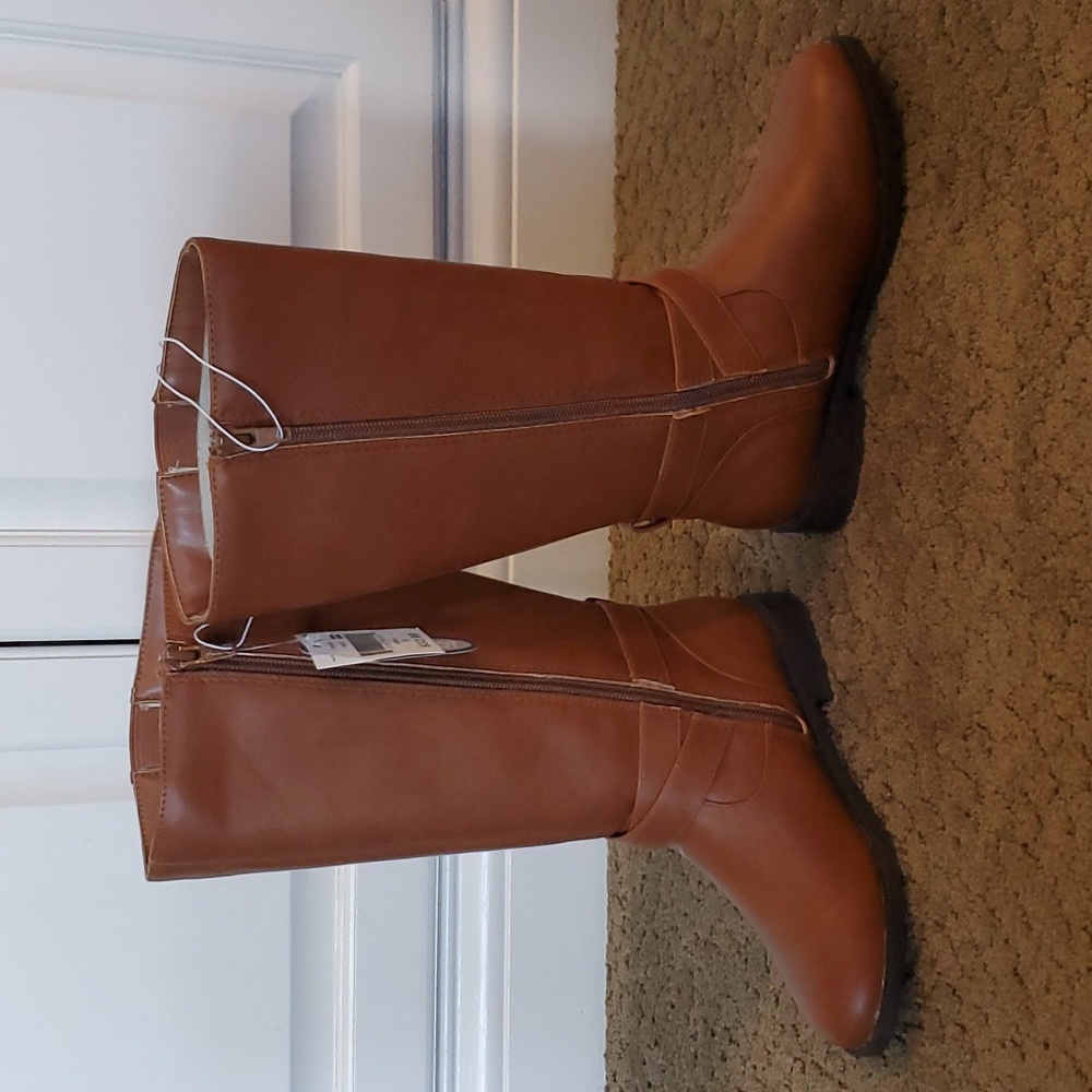 Girls Falls Creek RYLIE Chestnut Tall Boots Size 2 3 4 5 Zipper NWT - Picture 3 of 6